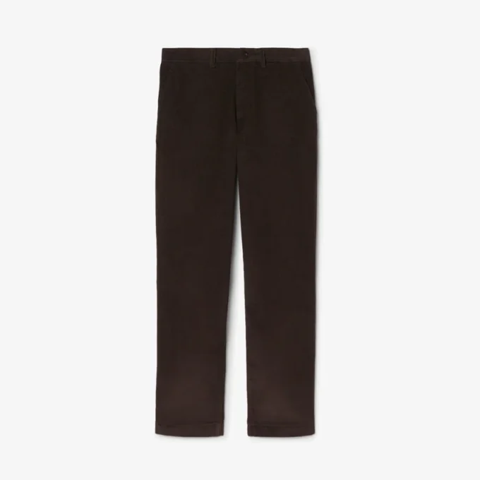 Heren chino met normale pasvorm van corduroy