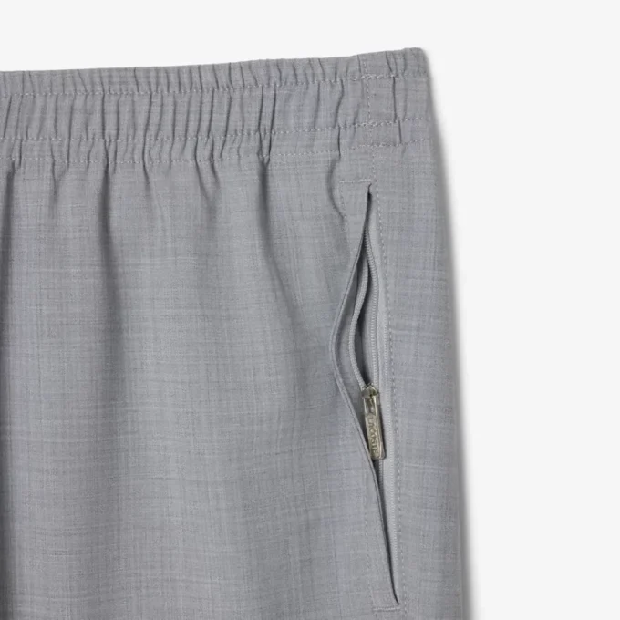 Heren chino van wolflanel met normale pasvorm