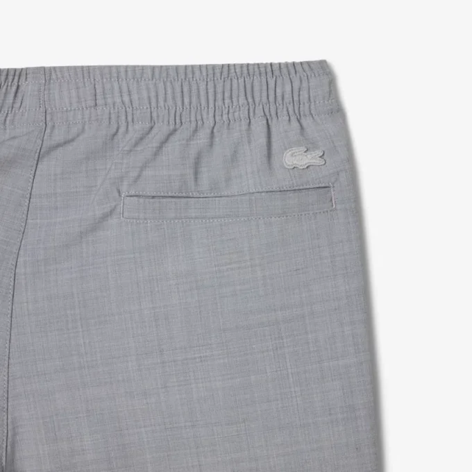 Heren chino van wolflanel met normale pasvorm