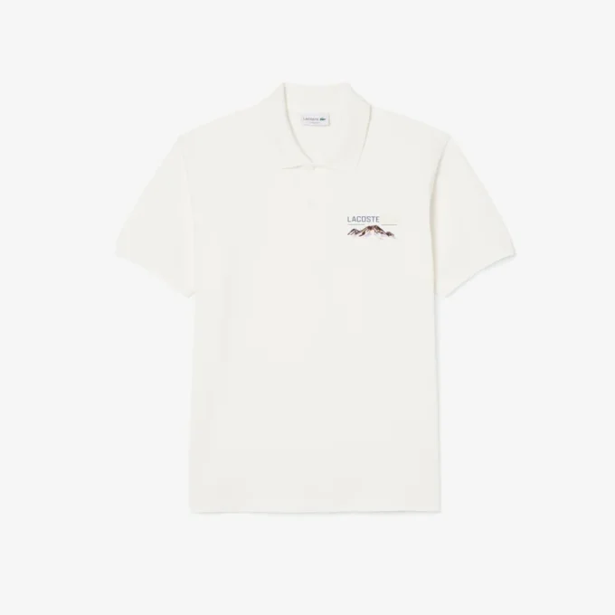 Heren Classic Fit Piqué-polo met geborduurd motief