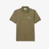 Heren Classic Fit Piqué-polo met geborduurd motief