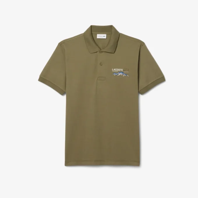 Heren Classic Fit Piqué-polo met geborduurd motief