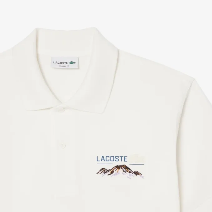 Heren Classic Fit Piqué-polo met geborduurd motief