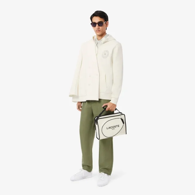 Heren Classic Fit Piqué Sweatshirt met rits