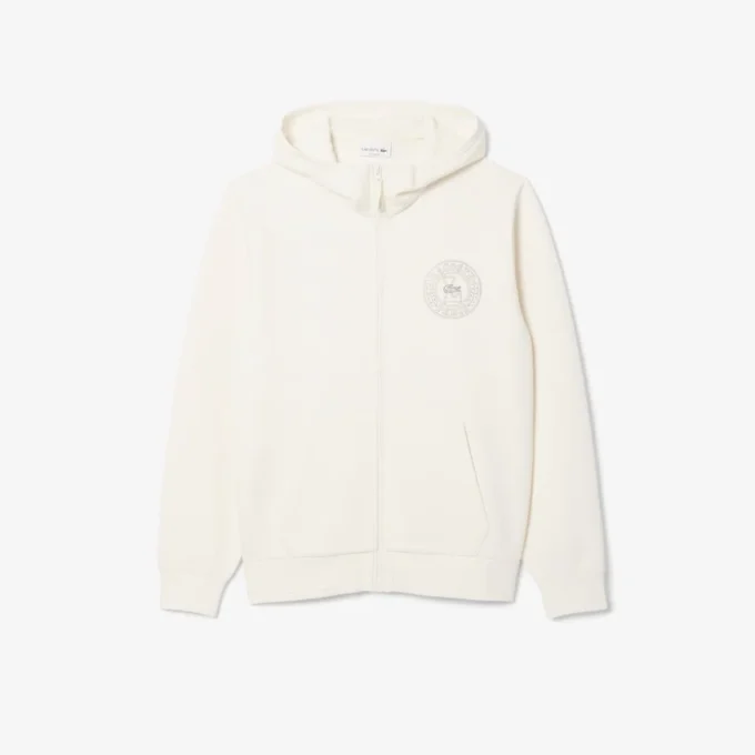 Heren Classic Fit Piqué Sweatshirt met rits