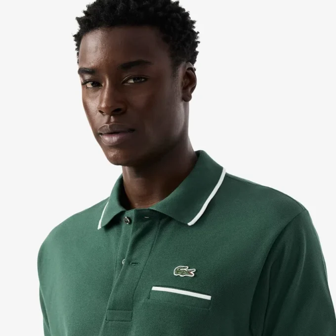 Heren Classic Fit Polo met zakaccent L.12.12