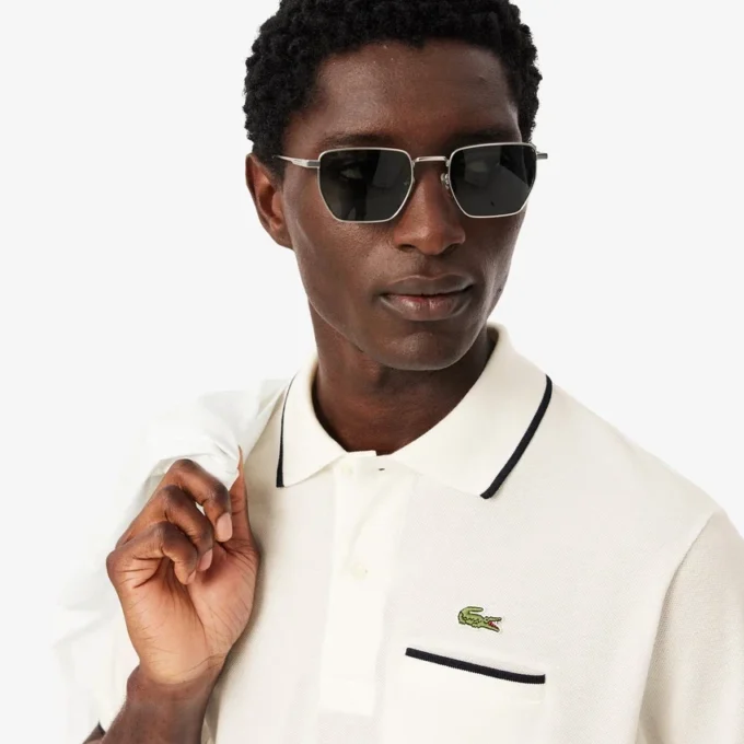 Heren Classic Fit Polo met zakaccent L.12.12