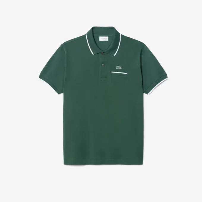 Heren Classic Fit Polo met zakaccent L.12.12