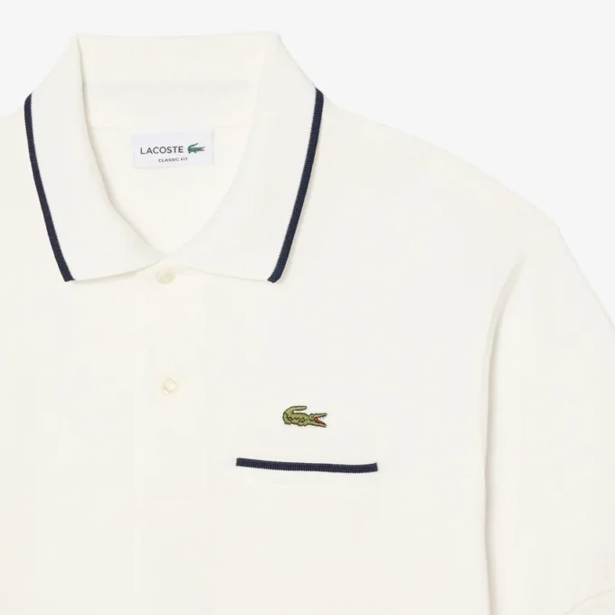 Heren Classic Fit Polo met zakaccent L.12.12