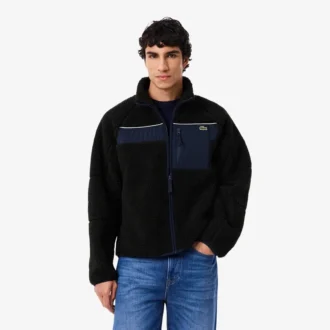 Heren Colorblock Sherpa fleecejas