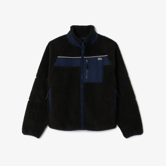Heren Colorblock Sherpa fleecejas