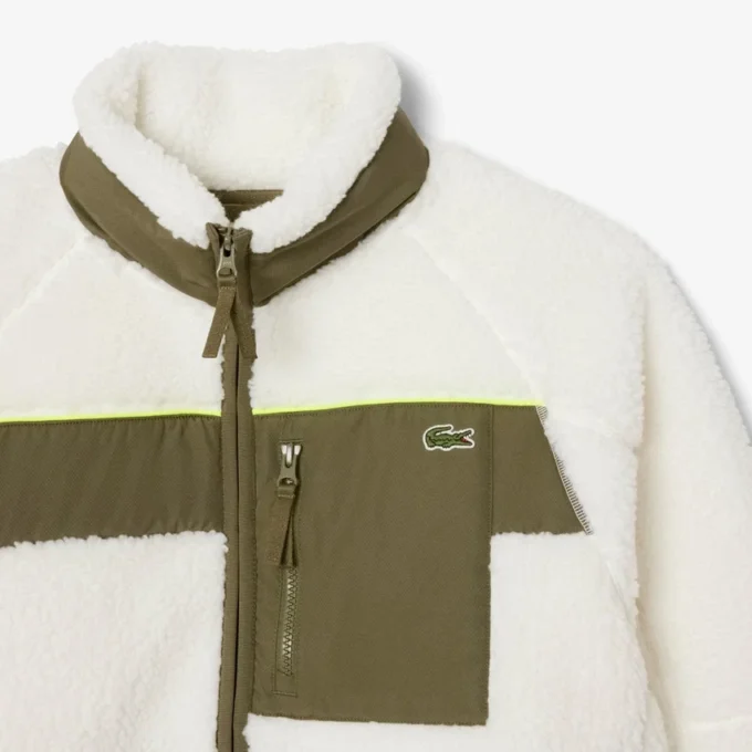Heren Colorblock Sherpa fleecejas