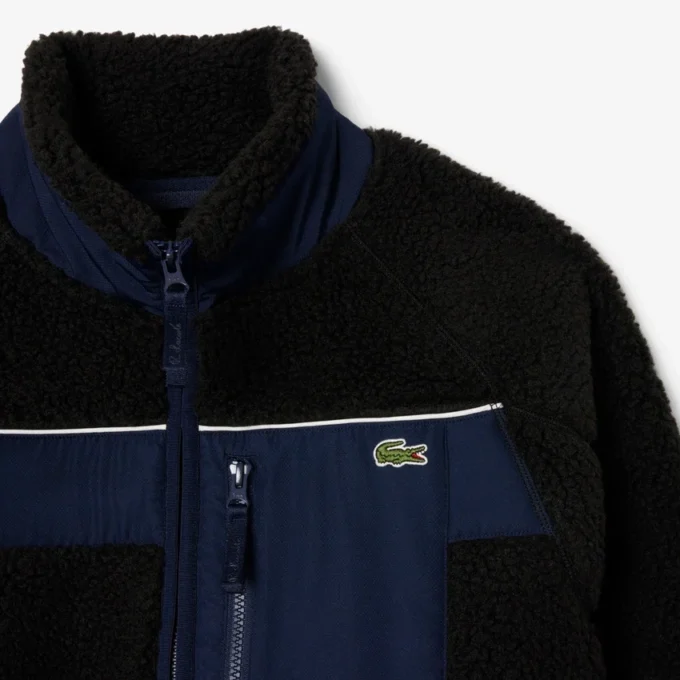 Heren Colorblock Sherpa fleecejas