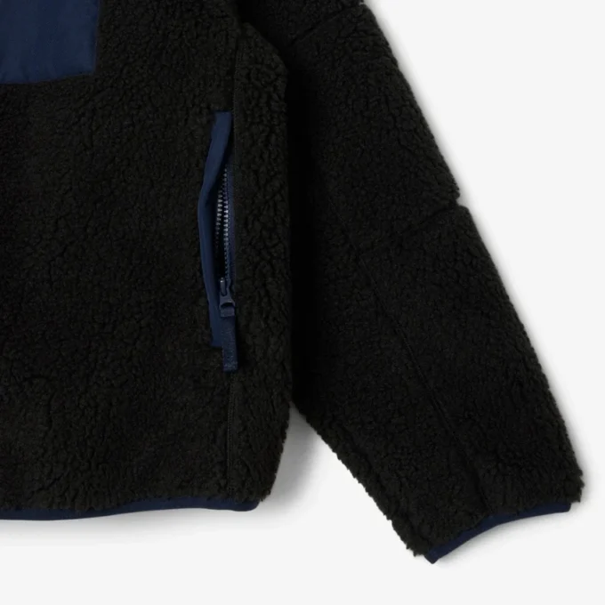 Heren Colorblock Sherpa fleecejas