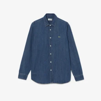 Heren denim shirt met normale pasvorm