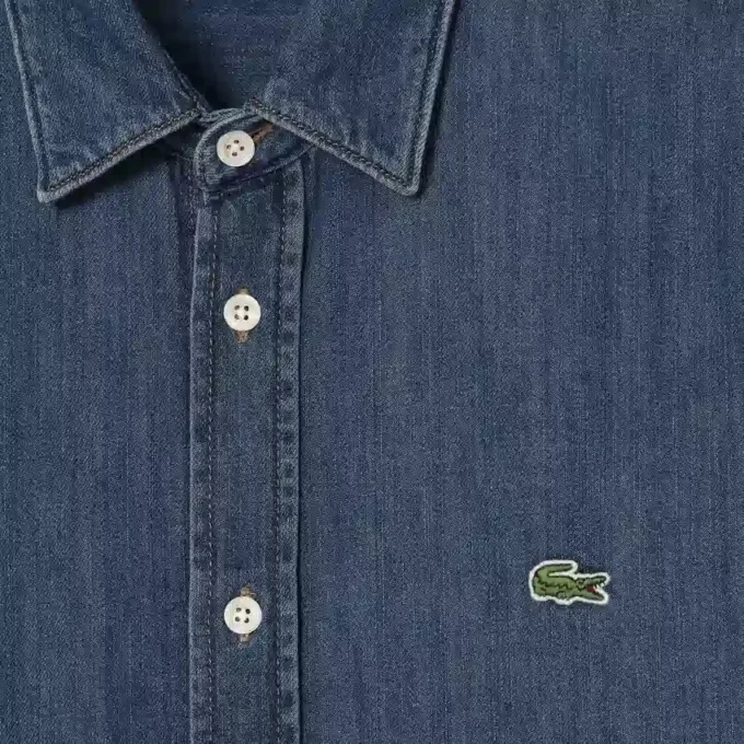 Heren denim shirt met normale pasvorm