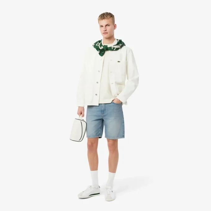 Heren denimshort met rechte pasvorm