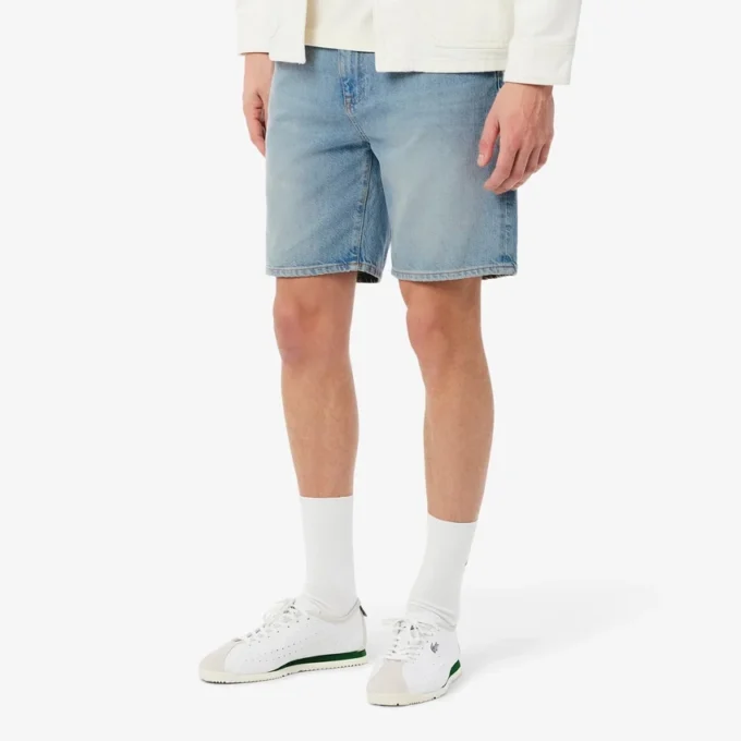 Heren denimshort met rechte pasvorm