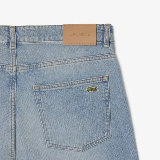 Heren denimshort met rechte pasvorm