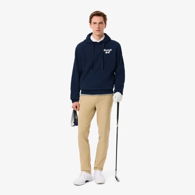 Heren fleece Golf hoodie met print