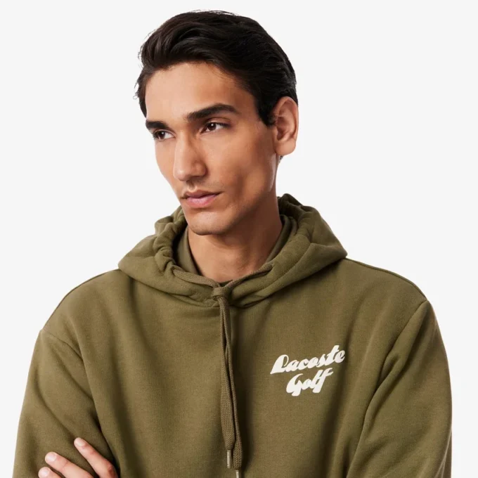 Heren fleece Golf hoodie met print