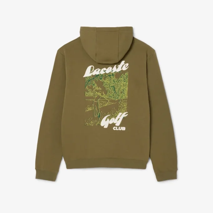 Heren fleece Golf hoodie met print