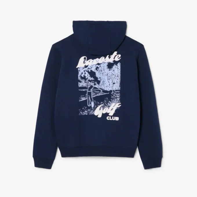 Heren fleece Golf hoodie met print