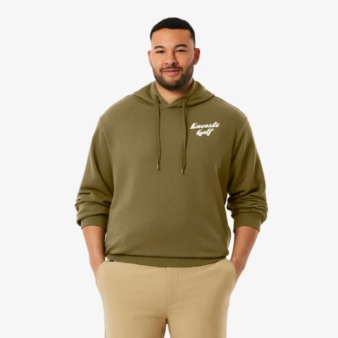 Heren fleece Golf hoodie met print