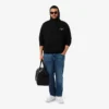 Heren fleece hoodie met meerdere prints