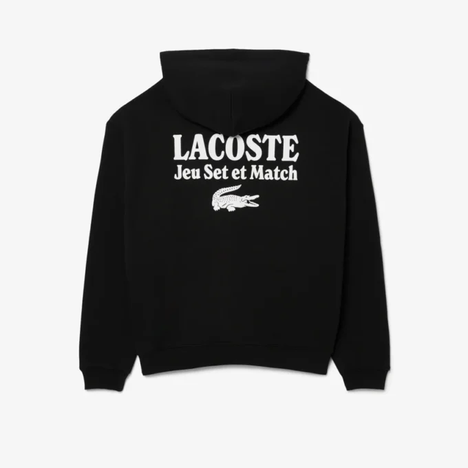 Heren fleece hoodie met meerdere prints