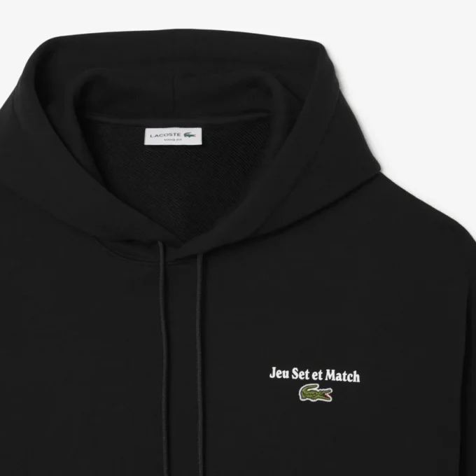 Heren fleece hoodie met meerdere prints