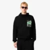 Heren fleece hoodie met print