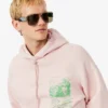 Heren fleece hoodie met print