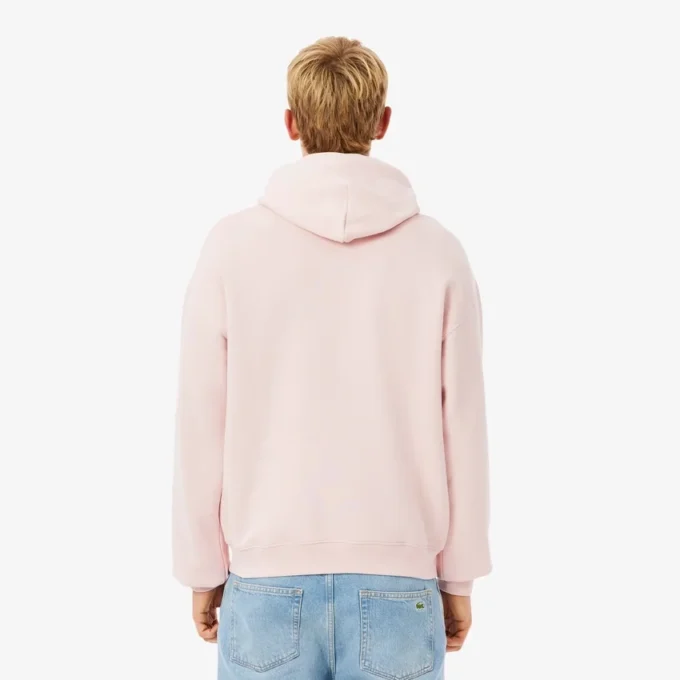 Heren fleece hoodie met print
