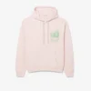 Heren fleece hoodie met print