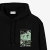 Heren fleece hoodie met print