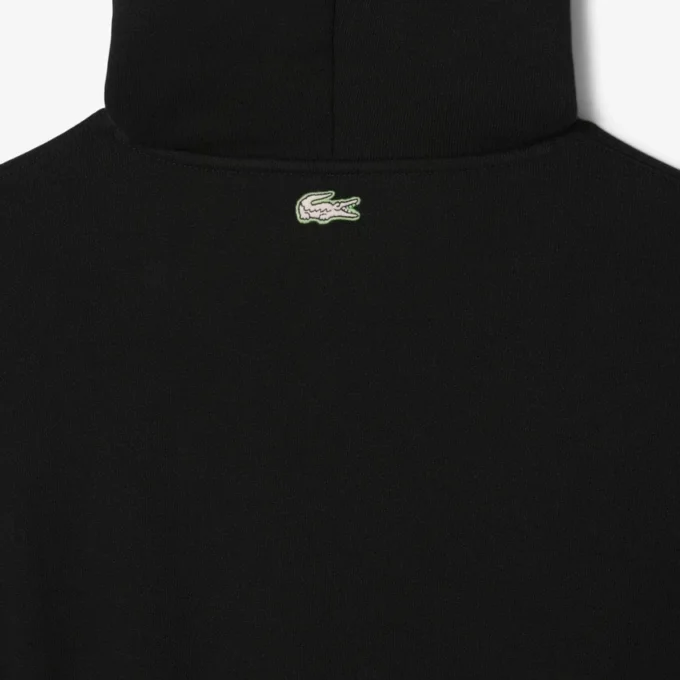 Heren fleece hoodie met print