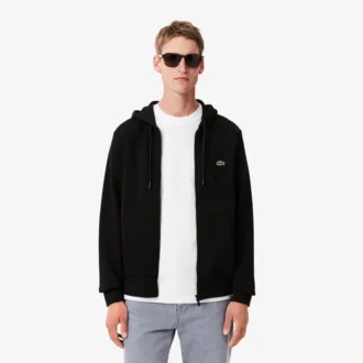 Heren fleece hoodie met rits