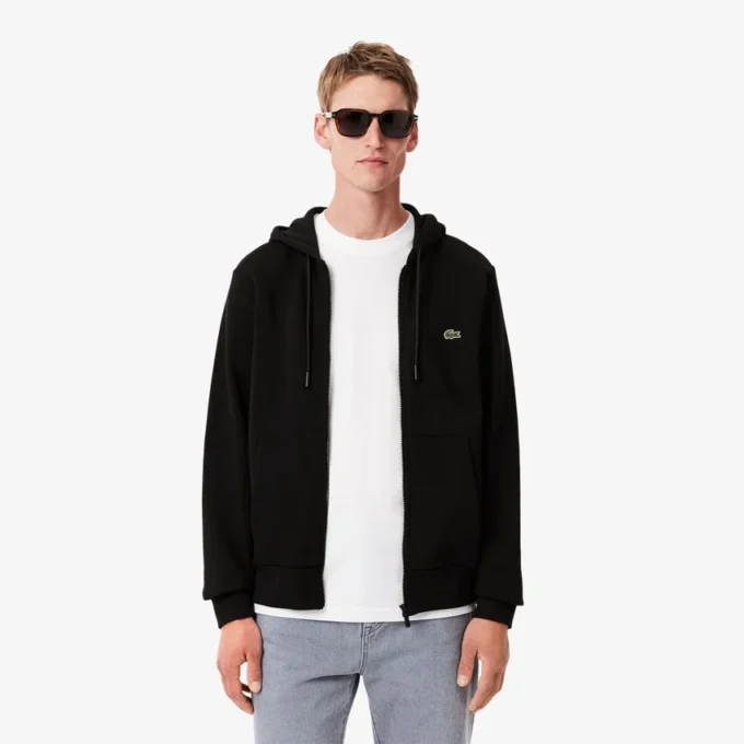 Heren fleece hoodie met rits
