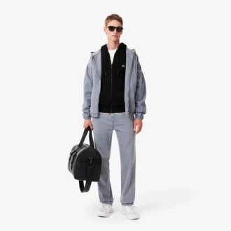 Heren fleece hoodie met rits