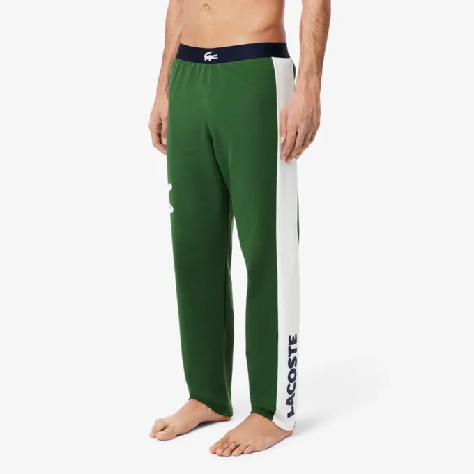 Heren fleece-loungebroek met print