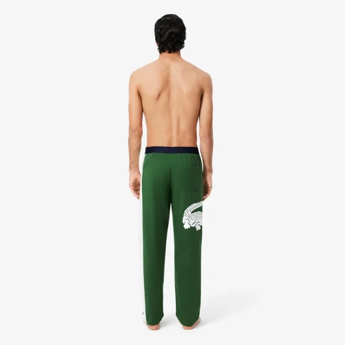 Heren fleece-loungebroek met print