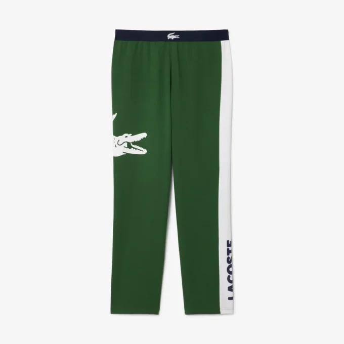 Heren fleece-loungebroek met print