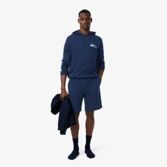 Heren fleece loungeshorts met rechte pasvorm