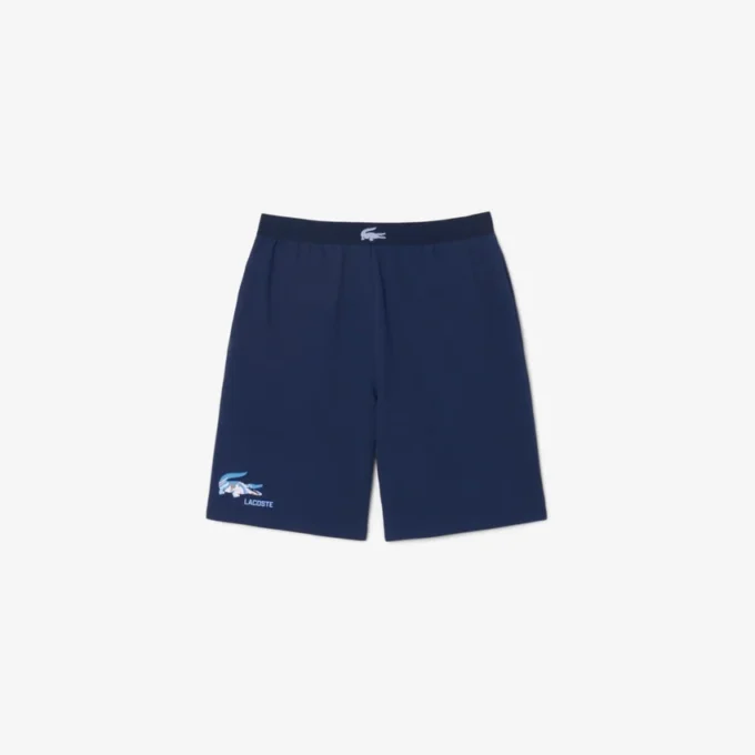 Heren fleece loungeshorts met rechte pasvorm