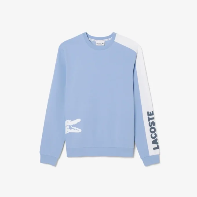 Heren fleece loungesweatshirt met print