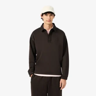 Heren fleece-polo-Sweatshirts met losse pasvorm