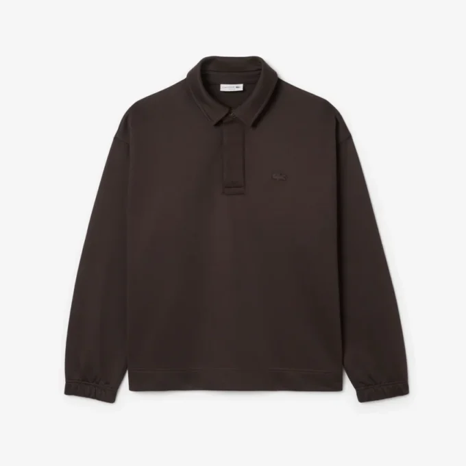 Heren fleece-polo-Sweatshirts met losse pasvorm