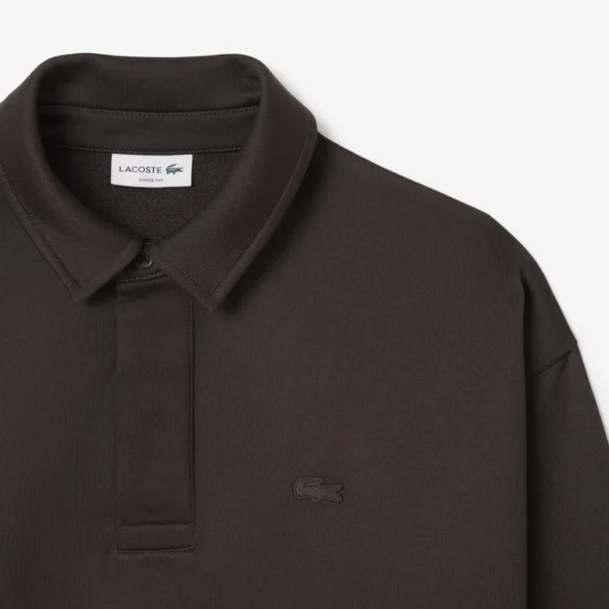 Heren fleece-polo-Sweatshirts met losse pasvorm