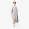 Heren fleece pyjamashort met rechte pasvorm